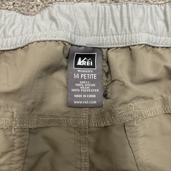 REI Co-Op Sahara Convertible Pants Beige Zip Off Women’s Size 14 - Picture 2 of 5